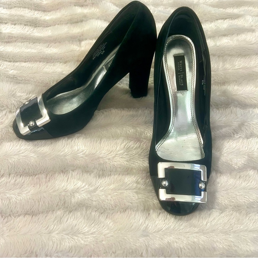 White House Black Market Theo Buckle Pumps Size 6.5